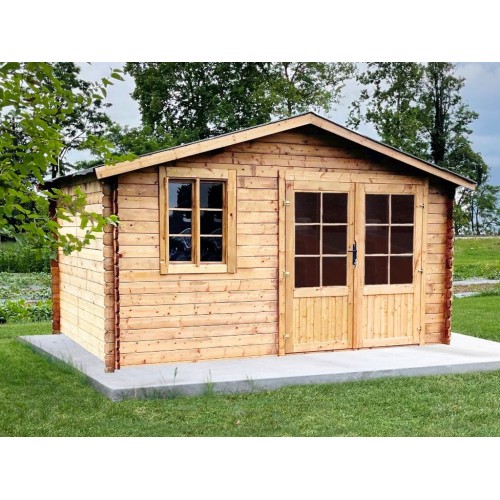 Casetta 28 mm in Legno 4x4 Rimessa Ripostiglio Blockhouse | BricoShop24