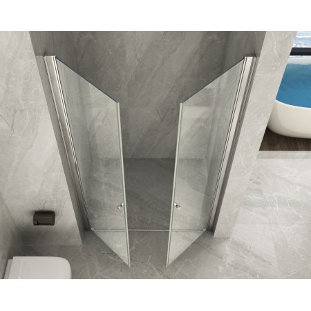 Box Doccia Saloon 70 80 90 100 120 cm 8 mm a Nicchia 2 Anta Battente Porta Parete