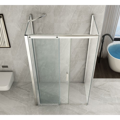 Cabina Box Doccia 3 Lati Anta Scorrevole in Cristallo 8mm | BricoShop24
