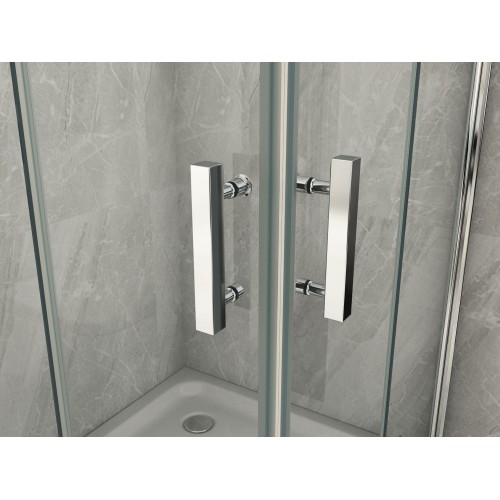 Cabina Box Doccia 3 Lati 2 Ante a Libro 60 70 80 90 100 Battente Porta Cristallo