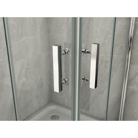 Cabina Box Doccia 3 Lati 2 Ante a Libro 60 70 80 90 100 Battente Porta Cristallo