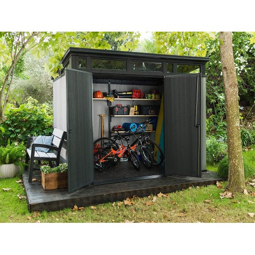 Casetta Artisan per Attrezzi Keter 2.7x2 Addossata con Pavimento Interno