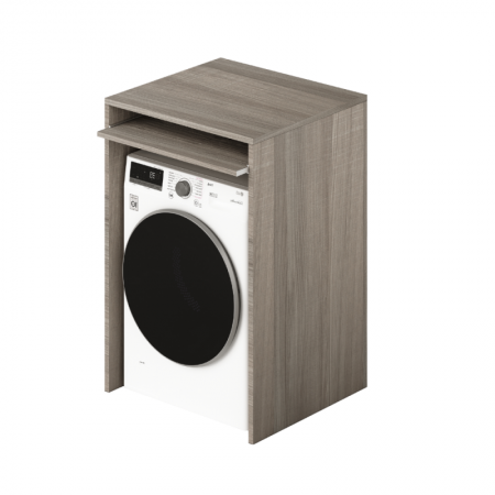 Mobile Copri Lavatrice Asciugatrice in Legno Olmo con Ripiano Estraibile | Bricoshop24