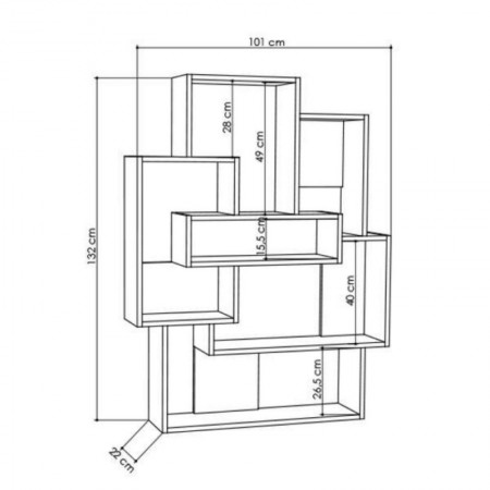 Libreria Bianca in Legno Salone e Ingresso Stile Moderno | Bricoshop24