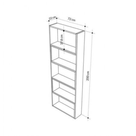 Libreria Antracite Legno Estensibile Moderna Angolare | Bricoshop24