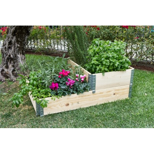 Fioriera da Giardino in Legno Portavso Rettangolare da balcone 80x120 | BricoShop24
