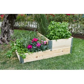 Fioriera in Legno 80x40 da Giardino Portavaso Rettangolare Balcone 2