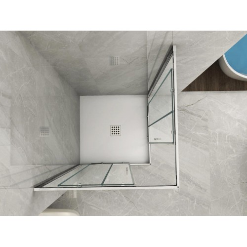 Box Doccia Cristallo 6 mm Vetro Angolo 2 Lati Scorrevole Quadrato Rettangolare