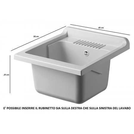 Mobile Lavatoio con Anta in Legno Nobilitato Design Moderno | Bricoshop24