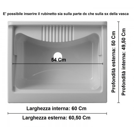Mobile Lavatoio Bianco Doppia Anta in Legno Design Moderno | Bricoshop24