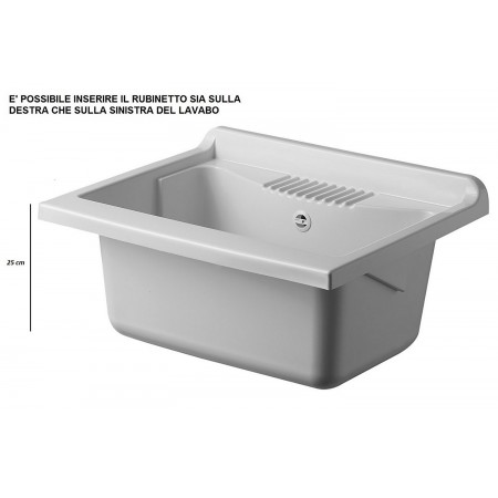 Mobile Lavatoio in Legno da Interno Lavanderia 60x50 Lavandino Pilozzo | Bricoshop24