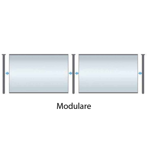 Pensilina 120x80 in Policarbonato Alveolare Trasparente Modulare | BricoShop24