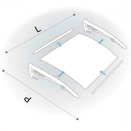 Pensilina 120x100 in Policarbonato Alveolare Trasparente Modulare | BricoShop24