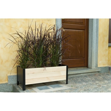 Fioriera Legno Giardino Terrazzo Rettangolare Vaso 78x36 | BricoShop24