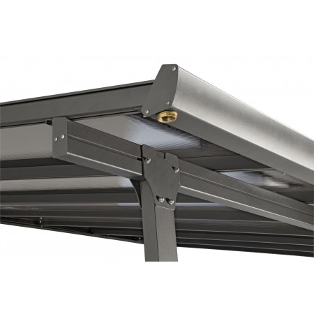 Pergola Addossata 5x3 in Alluminio Gazebo da Giardino Terrazzo Pergolato Carport | BricoShop24