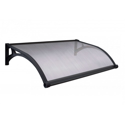 Pensilina in Policarbonato 120x100 Alveolare Opaco Illuminazione Led