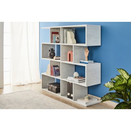 Libreria Modulare Bianco a Giorno Moderna Mensole Scaffale Ufficio Studio