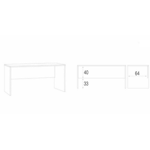 Tavolo Kit Scrivania 160 cm Cemento Moderna da Ufficio Cameretta Porta Pc