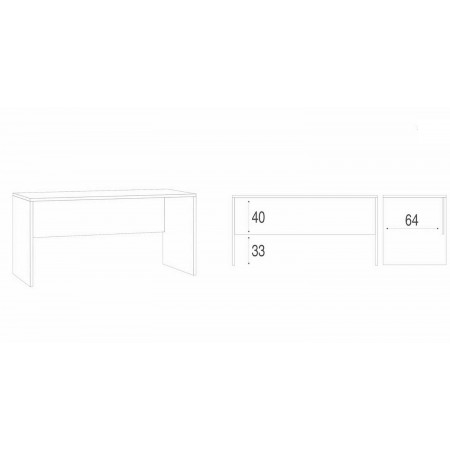 Tavolo Kit Scrivania 160 cm Cemento Moderna da Ufficio Cameretta Porta Pc