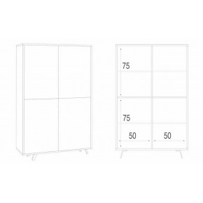Armadio Ripiani Mobile Credenza 4 Ante Nero Marmo Soggiorno Ingresso 2