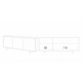 Madia Armadio Bianco Nero Mobile Contenitore Buffet Soggiorno Credenza 2