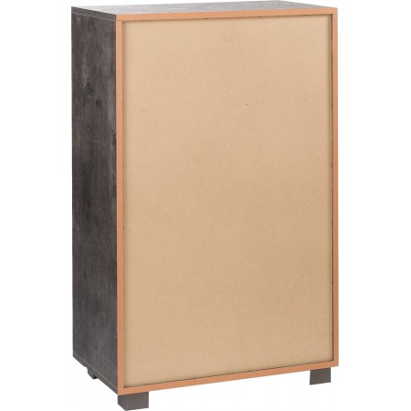 Como 6 Cassetti 110 cm Nero Grigio Cassettiera Settimino Camera Ufficio