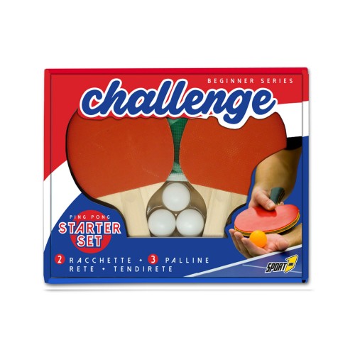 Set Ping Pong 2 Racchette 3 Palline con Rete Inclusa Tennis da Tavolo