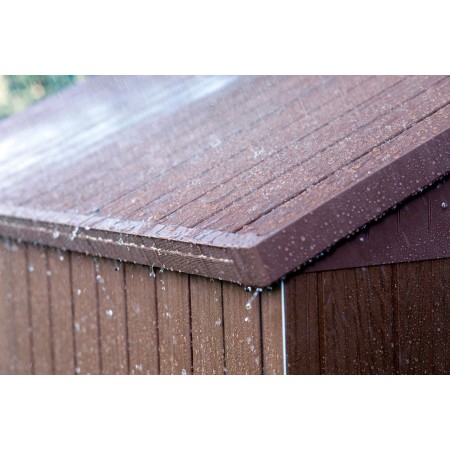 Casetta da Giardino 190x183x221 cm Effetto Legno EVOTECH+ Doppia Porta