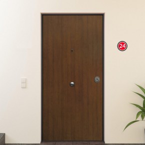 Portone Blindato per Interno Classe 4 Liscio Colore Noce Medio