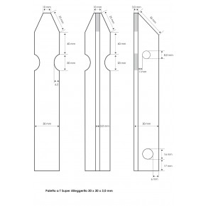 10 Paletti per Recinzione a T 150 cm 30x30 in Ferro Zincato Pali Metallo 2