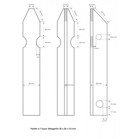 10 Paletti per Recinzione a T 175 cm 30x30 in Ferro Zincato Pali Metallo