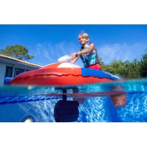 Moto d'Acqua Gonfiabile per Bambini Elettrica a Batteria per Piscina Mare