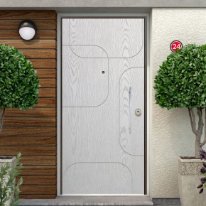 Porta Blindata di Sicurezza da Esterno con Pannello Bianco Squares