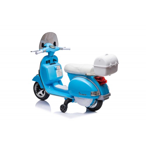 Piaggio Vespa Full Napoli Blu Moto Elettrica da Bambini Batteria 12 V