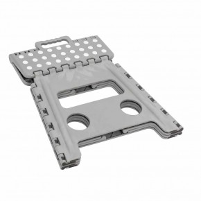 Sgabello Pieghevole Salvaspazio Grigio per la Casa Alto 32 cm in Plastica 2