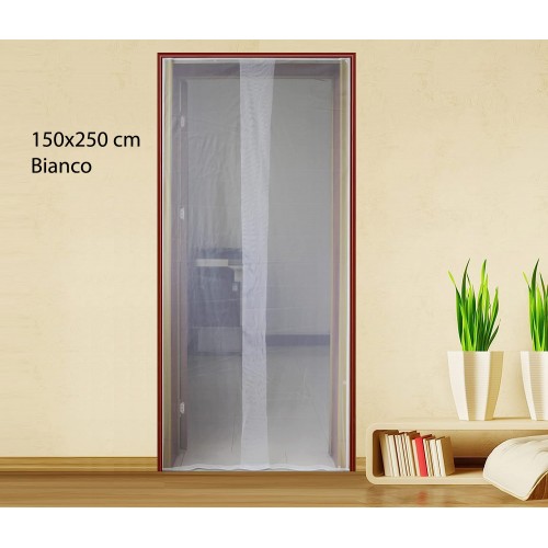 Zanzariera Anti Zanzare con Biadesivo 150x250 per Porte Finestra Bianco