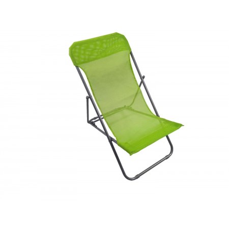 Sdraio Pieghevole Prendisole Verde in Acciaio da Mare e Giardino