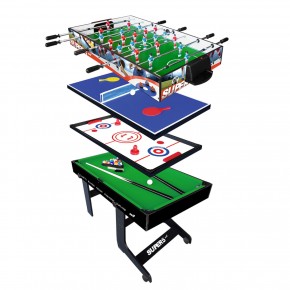 Tavolo Richiudibile 5in1 Biliardino Ping Pong Hockey Curling Biliardo 2