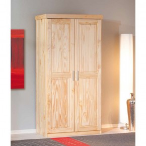 Armadio 2 Ante in Legno Massello Mobile Guardaroba per Camera da Letto 2
