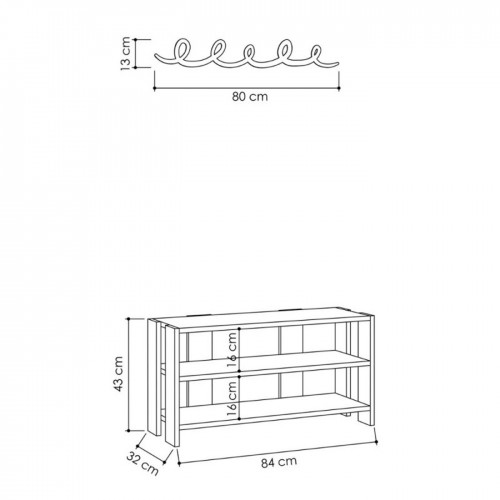 Appendiabiti Bianco con Panca 3 Ripiani Moderno da Ingresso Scarpiera