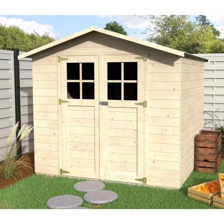 Casetta in Legno da Giardino Box Ripostiglio 229x202 cm Porta Attrezzi Esterno