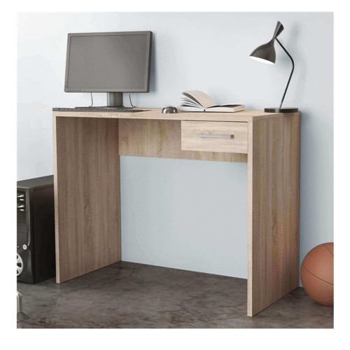 Scrivania in Legno di Quercia Porta Pc per Ufficio o Studio con Cassetti