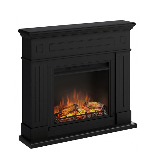 Camino Elettrico con Cornice in Legno Nero Tagu Larsen 1500w e Telecomando