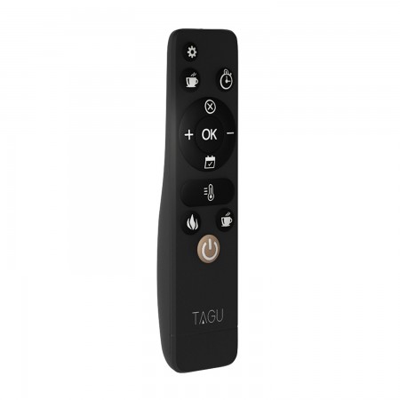 Camino Elettrico con Cornice in Legno Nero Tagu Larsen 1500w e Telecomando