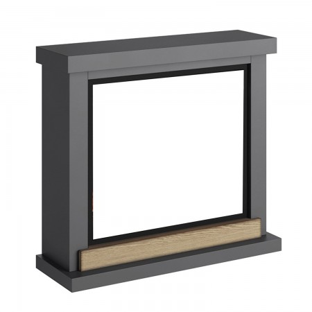 Cornice per Caminetto Elettrico Tagu Hagen Camino in Legno MDF Grigio