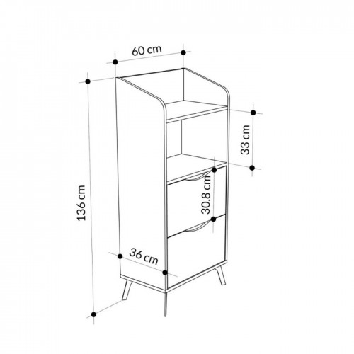 Mobile per Forno Microonde in Legno Bianco Multiuso con Cassetti da Cucina