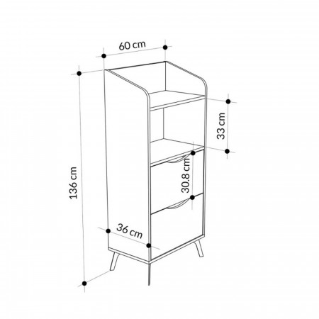 Mobile per Forno Microonde in Legno Bianco Multiuso con Cassetti da Cucina