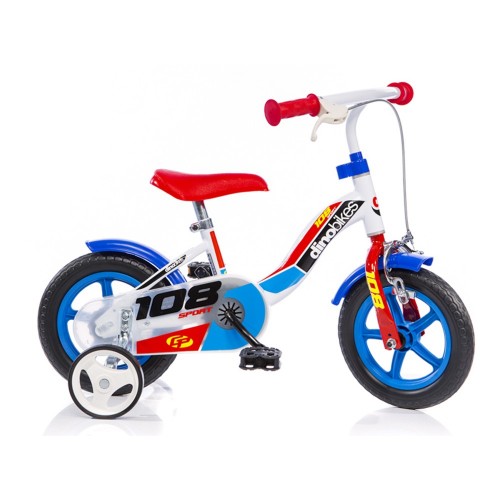 Bicicletta per Bambino 10 Pollici Freno Davanti Rotelle 2 3 4 anni Bici da Bimbo