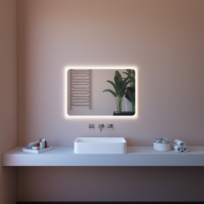 Specchio Retroilluminato a Led 80x60 Rettangolare Reversibile per Bagno 2