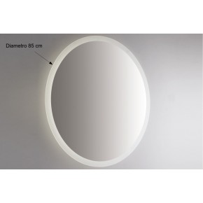 Specchio con Retroilluminazione Led Tondo 85 cm per Bagno da Parete 2